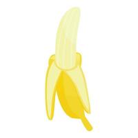 Banana icona, isometrico stile vettore