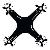 moderno Quadrocopter icona, semplice stile vettore