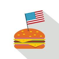Hamburger icona , piatto stile vettore