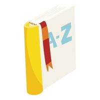 inglese dizionario libro icona, cartone animato stile vettore