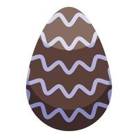 latte cioccolato uovo icona isometrico vettore. Pasqua uovo vettore