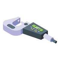 misurazione micrometro icona isometrico vettore. comporre laboratorio vettore