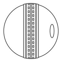 cricket palla icona, schema stile vettore