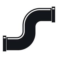 comune tubo nel modulo S lettera icona, semplice stile vettore