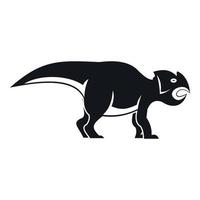 ceratopsiani dinosauro icona, semplice stile vettore