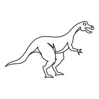 ipsilofodone dinosauro icona, schema stile vettore