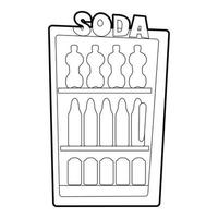 refrigerazione icona, schema stile vettore