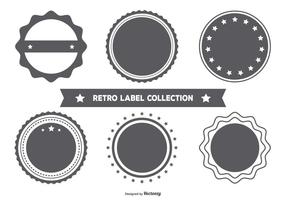 Collezione di badge stile retrò vuoto vettore