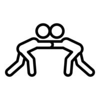 judo combattimento icona schema vettore. persone difesa vettore