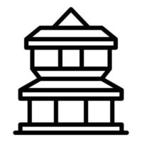 orizzonte tempio icona schema vettore. viaggio Nepal vettore