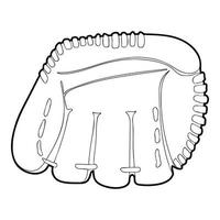 baseball guanto icona, schema stile vettore