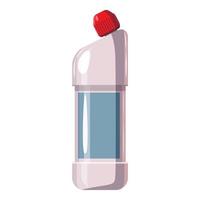 plastica bottiglia di detergente icona, cartone animato stile vettore