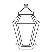 Arabo lampada icona, schema stile vettore