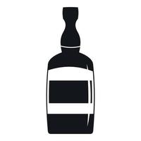 Brandy bottiglia icona, semplice stile vettore