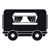 cibo trailer icona, semplice stile vettore