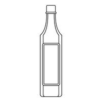 aceto bottiglia icona, schema stile vettore