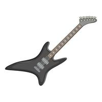 elettrico chitarra icona, cartone animato stile vettore