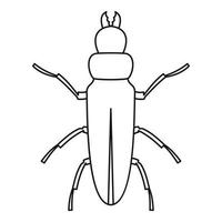 scarafaggio icona, schema stile vettore