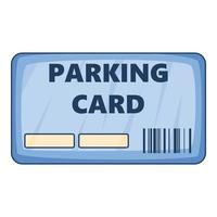 parcheggio pagamento carta icona, cartone animato stile vettore