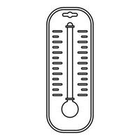 termometro icona, schema stile vettore
