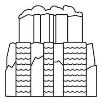 iguazu cascata icona, schema stile vettore
