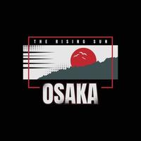 osaka illustrazione tipografia. Perfetto per t camicia design vettore