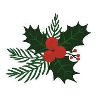 pino e bacca ghirlanda per Natale decorazioni vettore
