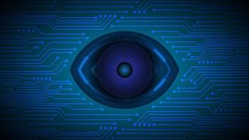 sicurezza informatica tecnologia sfondo con occhio vettore