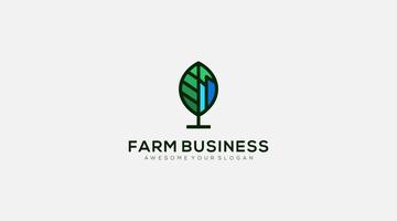 premio azienda agricola foglia attività commerciale logo design vettore simbolo
