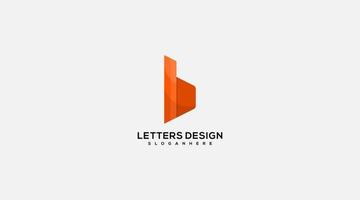 alfabeto lettera B icona logo design vettore modello