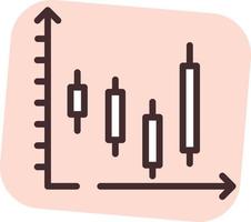 grafico mercato, icona, vettore su bianca sfondo.