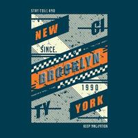 brooklyn nuovo York città astratto grafico t camicia vettore illustrazione