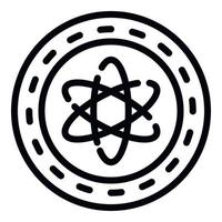 atomo struttura icona, schema stile vettore