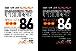 tipografia brooklyn per t camicie design vettore