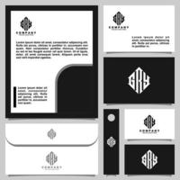 creativo monogramma logo design con Stazionario modello vettore