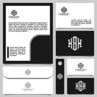 creativo monogramma logo design con Stazionario modello vettore