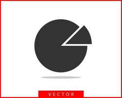 torta grafico icona. cerchio diagramma vettore. grafici grafici logo modello. vettore