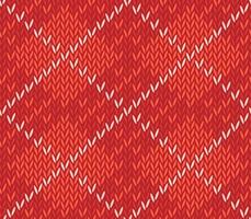 sfondo senza soluzione di continuità modello struttura di rosso con beige linea lana maglieria vettore