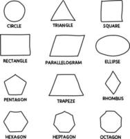 mano disegnato geometrico forme vettore