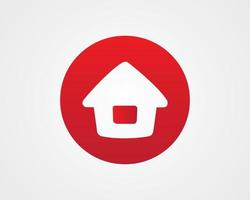 segno di casa in cerchio, icona della casa, logo della casa vettore