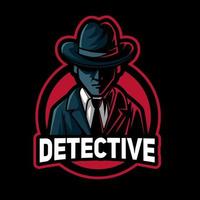 mafia portafortuna logo esport gioco. bandito portafortuna logo illustrazione. vettore