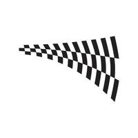 nero e bianca scacchi auto da corsa bandiere e finitura nastro vettore impostare. sport bandiera per concorrenza gara, vincitore dai un'occhiata bandiera illustrazione