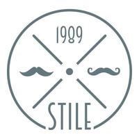 1989 stile logo, semplice stile vettore