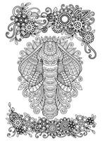 elefante mandala colorazione pagina vettore