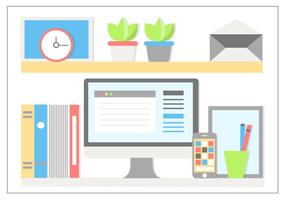 Elementi di Office vettoriali gratis Design piatto