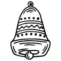 semplice campana notifica relazionato vettore linea icone. con mano disegnato scarabocchio mano disegno stile vettore isolato