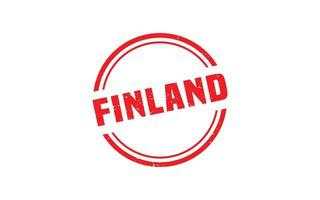 Finlandia francobollo gomma da cancellare con grunge stile su bianca sfondo vettore