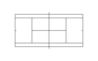 tennis Tribunale o tennis campo per sfondo, app, sito web, sport notizia, pittogramma, arte illustrazione o grafico design elemento. vettore illustrazione