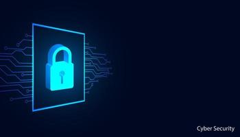 astratto sfondo digitale concetto cerchio circuito tavola lucchetto sicurezza informatica anti virus il malware spiare protezione informatica furto sicurezza su un' blu nero sfondo vettore