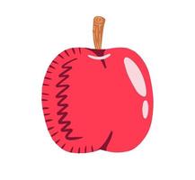 Mela cartone animato disegnato design vettore. naturale frutta cibo simbolo. vettore